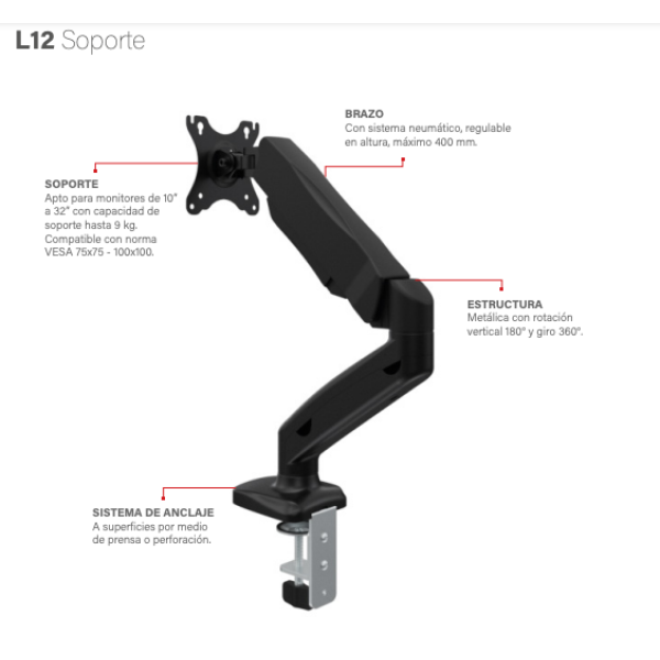 Soporte monitor L 12