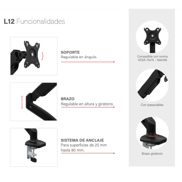 Soporte monitor L 12