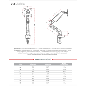 Soporte monitor L 12