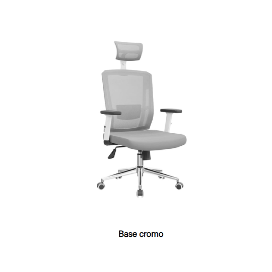 Silla de oficina ergonómica Delphi II gris marco gris