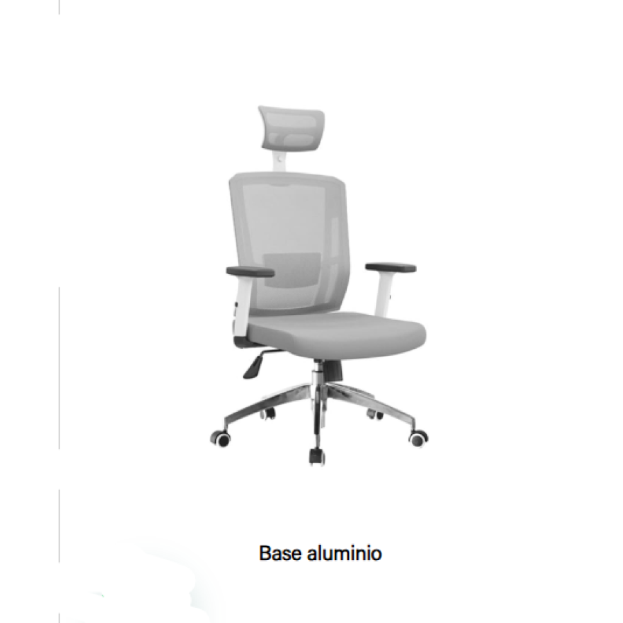 Silla de oficina ergonómica Delphi II gris marco gris